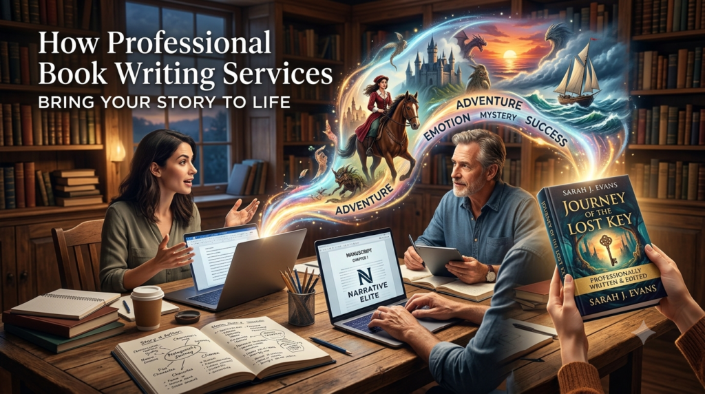 Professional book writing services helping authors create high-quality books